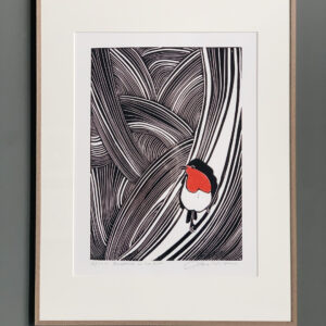 roodborst in het riet