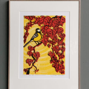 de mees in de braamstruik