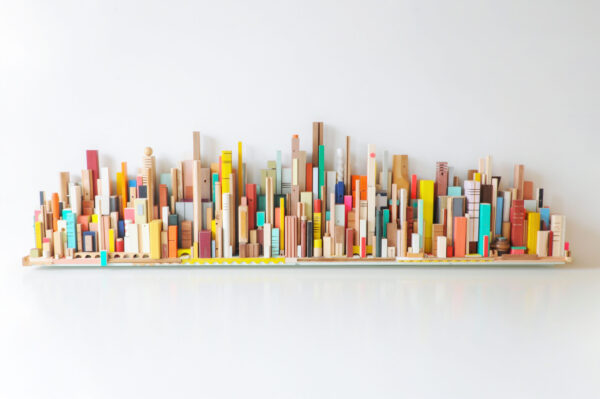 colored city composition