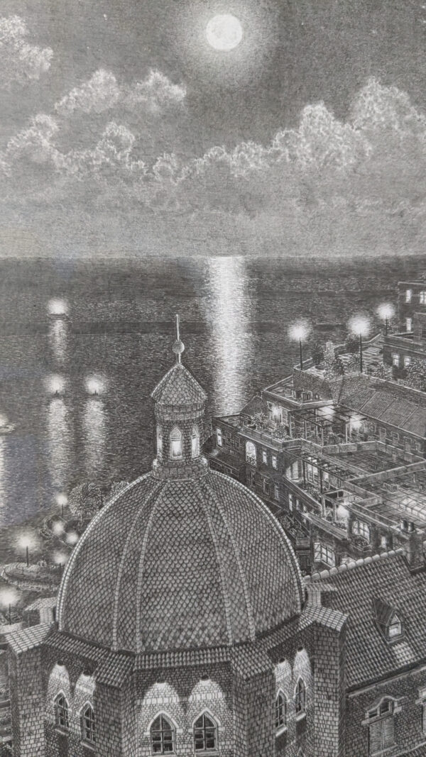 village in the moonlight - Image 2