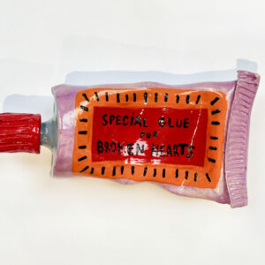 special glue for broken hearts (orange-red)