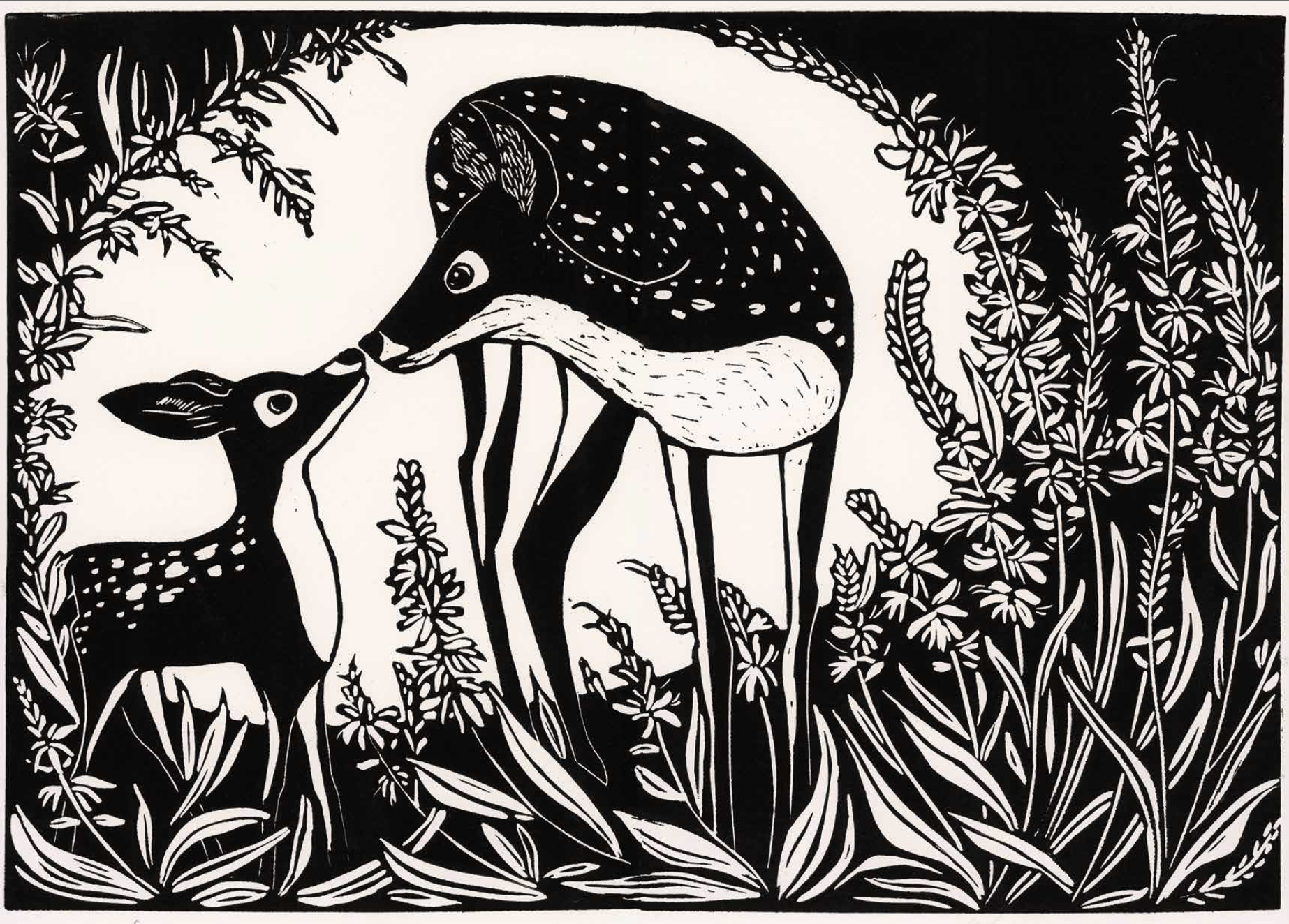 het hert en haar jong